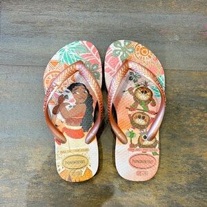 Havaianas girls disney flip flops size 25-26